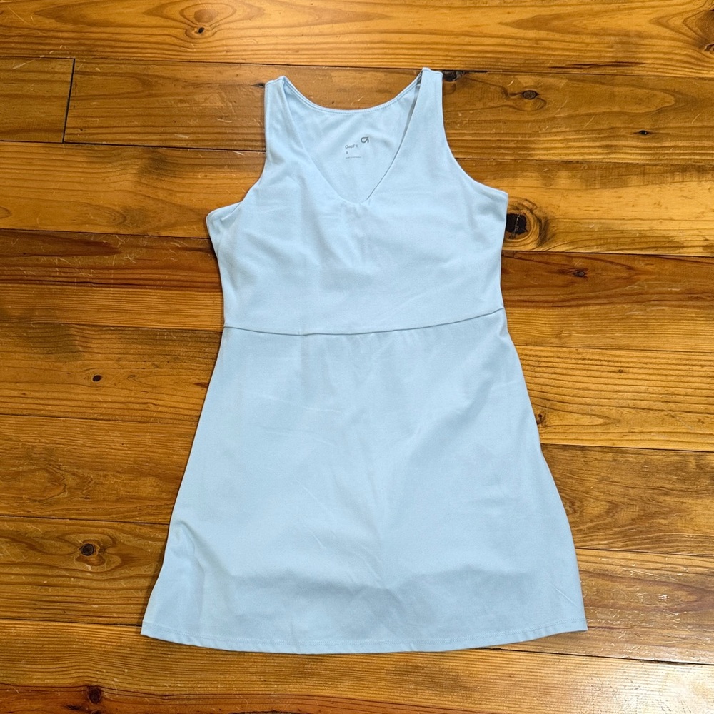Light Blue Sleeveless V-Neck Mini Dress